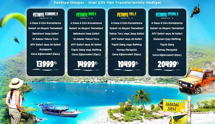 FETHİYE TATİL PAKETLERİ - 4 GECE OTEL KONAKLAMALI